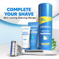 LetsShave Pro 6 Portable Razor for Men, Pack of 4 Razor, World's First 6 Blade Razor Set, Disposable Razor for Men Kit