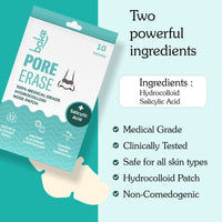 BAKE 2% Salicylic Acid Nose Patches for Pore Cleansing, Blackhead Removal & Sebum Control with Hydrocolloid - 24