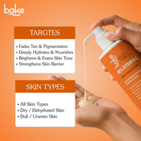 BAKE 10% Vitamin C Ultra Brightening Serum Body Lotion with Niacinamide for Even Skin Tone & Skin Barrier Support -300ml - 4