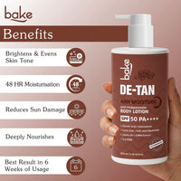 BAKE De-Tan Anti-Pigmentation Coffee Body Lotion with Kojic, Glycolic & Lactic Acid for Spots, Pigmentation & Tan Removal-300ml - 2