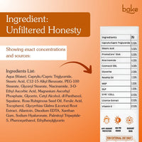 BAKE C-BrightFX™Vitamin C Serum with 5% Ethyl Ascorbic Acid + Niacinamide for Dark Spots, Pigmentation & Glow-30g - 8