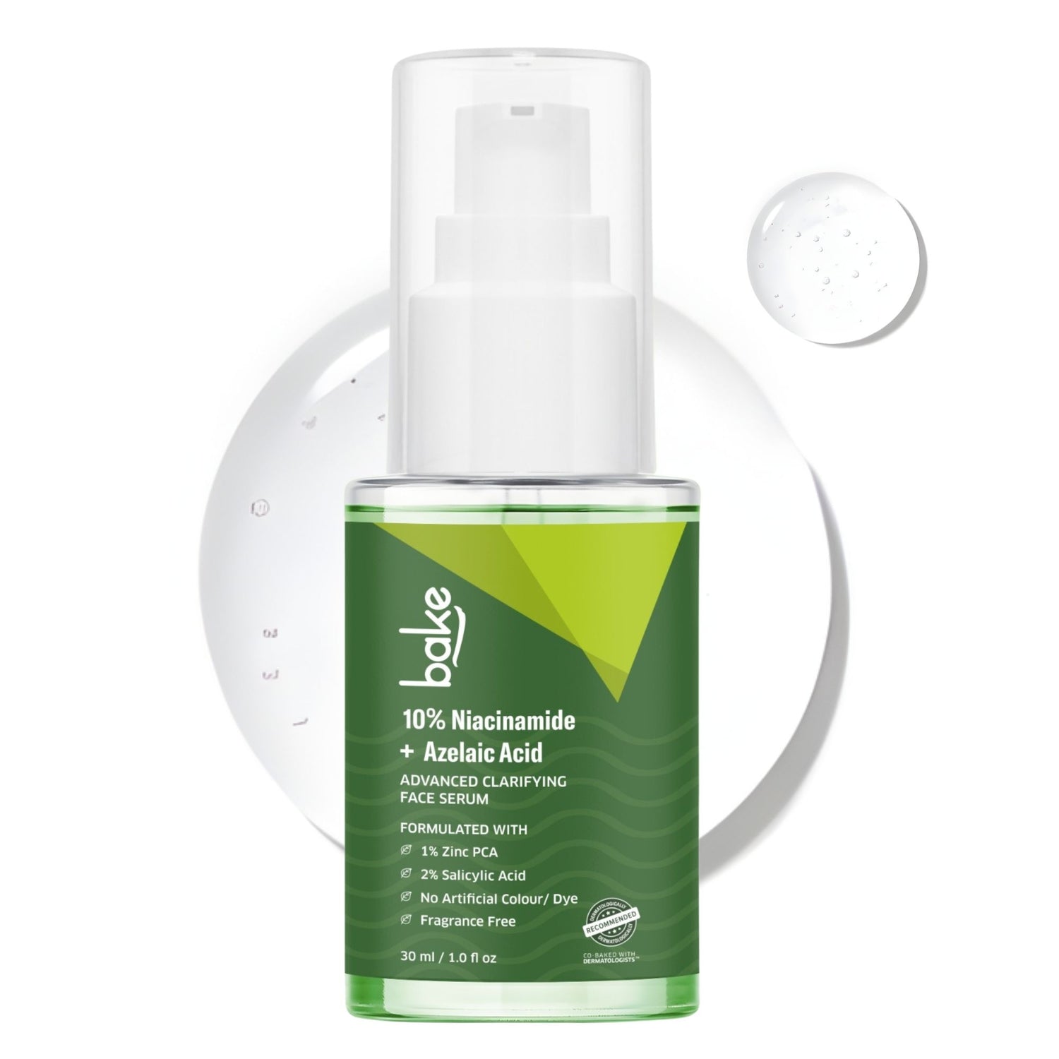 BAKE 10% Niacinamide +Azelaic Acid + 2% Kojic Acid Serum: Fades Acne Marks, Spots & Open Pores-30ml - 1