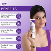 BAKE Spot Erase™ Dark Spot Correcting Serum Cream with Kojic Acid for Post Acne Marks, Melasma & Pigmentation-30g - 3
