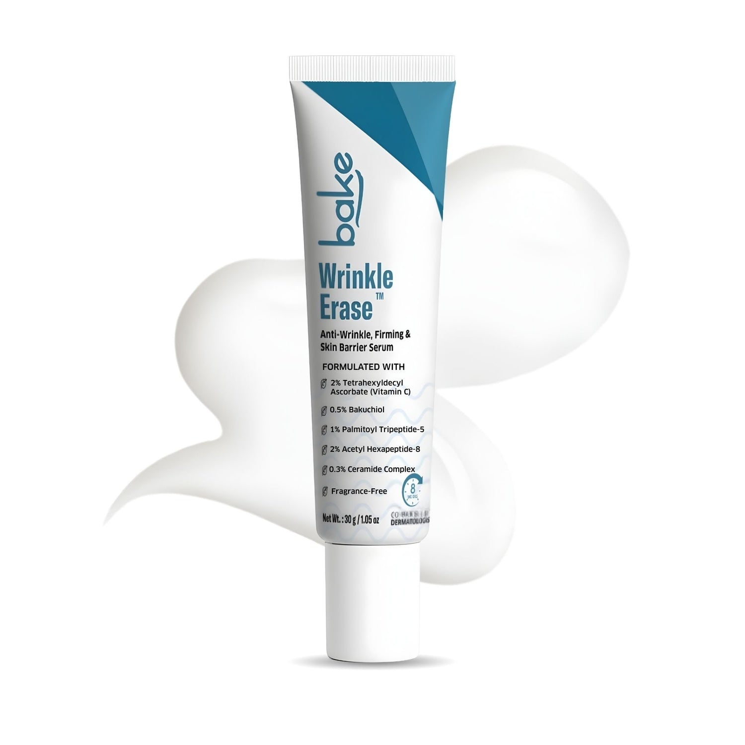 BAKE Wrinkle Erase™ Anti-Aging Serum Cream with 2% THD Vitamin C for Wrinkles, Fine Lines, Collagen & Skin Firming-30g - 1