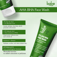 BAKE 5% AHA BHA Face Wash with 1% Mandelic Acid for Exfoliation, Brightening & Oil Control-100ml - 3