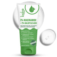 BAKE 3% Niacinamide + 2% Salicylic Acid Face Wash for Acne, Blackheads, Excess Oil & Post-Acne Marks-100ml - 1