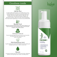 BAKE Pore Erase+Foaming Face Wash for Pore Cleansing, Blackhead Removal & Oil Control with Charcoal -100ml - 5