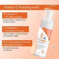 BAKE 5% Vitamin C Foaming Face Wash for Brightening,Glowing Skin & Antioxidant Care with Niacinamide & Gooseberry -100ml - 2