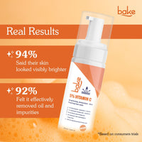 BAKE 5% Vitamin C Foaming Face Wash for Brightening,Glowing Skin & Antioxidant Care with Niacinamide & Gooseberry -100ml - 5