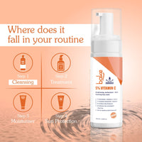 BAKE 5% Vitamin C Foaming Face Wash for Brightening,Glowing Skin & Antioxidant Care with Niacinamide & Gooseberry -100ml - 8