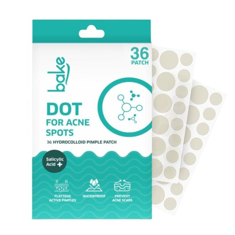 BAKE 2% Salicylic Acid Pimple Patches for Active Acne & Acne-Prone Skin, Hydrocolloid Waterproof Patches - 1