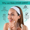 BAKE 2% Salicylic Acid Pimple Patches for Active Acne & Acne-Prone Skin, Hydrocolloid Waterproof Patches - 10