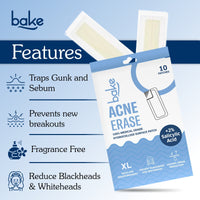 BAKE 2% Salicylic Acid Hydrocolloid Surface XL Acne Patches for Active Blemishes, Blackheads & Whiteheads, Pore Care - 4