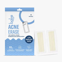 BAKE 2% Salicylic Acid Hydrocolloid Surface XL Acne Patches for Active Blemishes, Blackheads & Whiteheads, Pore Care - 10