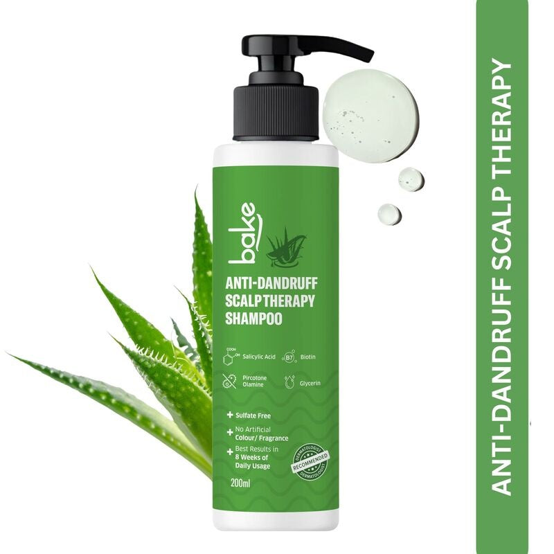 BAKE 2% Salicylic Acid Anti-Dandruff Shampoo with Aloe Vera & Fenugreek – Scalp Cleansing Formula-200ml - 1