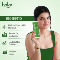 BAKE 2% Salicylic Acid Anti-Dandruff Shampoo with Aloe Vera & Fenugreek – Scalp Cleansing Formula-200ml - 2