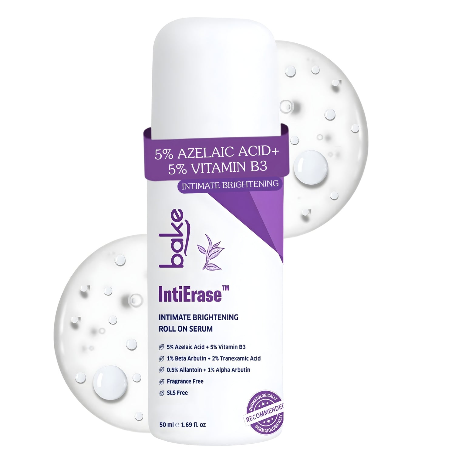 BAKE IntiErase™ Intimate Brightening Roll-On Serum for Underarms, Inner Thighs, Knees & Bikini Area-50ml - 1