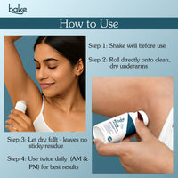 BAKE 6% AHA Underarm Brightening Roll-On Serum with 2% Kojic Acid & 3% Niacinamide – For Underarm Brightening & Exfoliation-50ml - 5