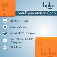 BAKE 2% Kojic Acid Scrub Soap for Pigmentation, Dark Spots & Tan Removal with Alpha Arbutin & MelasaRx-Pack of 2 100g x 2 - 4