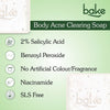 BAKE 2% Salicylic Acid Soap with Niacinamide for Body & Back Acne, Reduces Strawberry Legs & Fades Dark Spots - Pack of 2 100g x 2 - 8