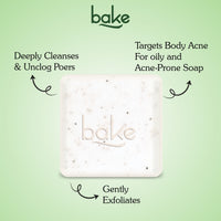 BAKE 2% Salicylic Acid Soap with Niacinamide for Body & Back Acne, Reduces Strawberry Legs & Fades Dark Spots - Pack of 3 100g x 3 - 4