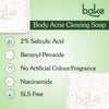 BAKE 2% Salicylic Acid Soap with Niacinamide for Body & Back Acne, Reduces Strawberry Legs & Fades Dark Spots - Pack of 3 100g x 3 - 8