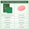 BAKE 10% AHA + 1% BHA Scrub Treatment Soap with Lactic Acid For Clogged Pores, Exfoliation, Strawberry Skin & Bright Underarms - Pack of 2 100g x 2 - 7