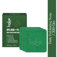 BAKE 10% AHA + 1% BHA Scrub Treatment Soap with Lactic Acid For Clogged Pores, Exfoliation, Strawberry Skin & Bright Underarms - Pack of 3 100g x 3 - 1