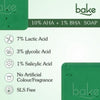 BAKE 10% AHA + 1% BHA Scrub Treatment Soap with Lactic Acid For Clogged Pores, Exfoliation, Strawberry Skin & Bright Underarms - Pack of 3 100g x 3 - 6
