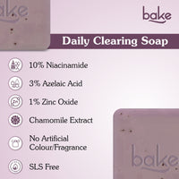 BAKE 10% Niacinamide + 3% Azelaic Acid Scrub Treatment Soap for Body & Back Acne, Strawberry Legs, Bright & Spot-Free Skin - Pack of 2 100g x 2 - 4