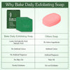 BAKE 10% AHA + 1% BHA Scrub Treatment Soap with Lactic Acid For Clogged Pores, Exfoliation, Strawberry Skin & Bright Underarms - Pack of 4 100g × 4 - 9