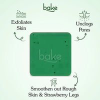 BAKE 10% AHA + 1% BHA Scrub Treatment Soap with Lactic Acid For Clogged Pores, Exfoliation, Strawberry Skin & Bright Underarms - Pack of 4 100g × 4 - 10