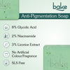 BAKE 8% Glycolic Acid Scrub Treatment Soap For Pigmentation, Exfoliation, Tan Removal & Brightens Underarms - Pack of 2 100g x 2 - 6