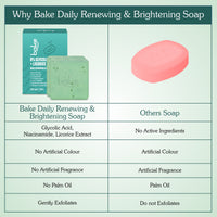 BAKE 8% Glycolic Acid Scrub Treatment Soap For Pigmentation, Exfoliation, Tan Removal & Brightens Underarms - Pack of 2 100g x 2 - 7