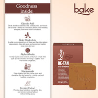 BAKE De-Tan Scrub Coffee Soap with Kojic Acid for Pigmentation, Dark Spots & Tan Removal -Pack of 2 100g x 2 - 6