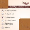BAKE De-Tan Scrub Coffee Soap with Kojic Acid for Pigmentation, Dark Spots & Tan Removal -Pack of 2 100g x 2 - 8