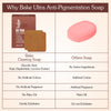 BAKE De-Tan Scrub Coffee Soap with Kojic Acid for Pigmentation, Dark Spots & Tan Removal -Pack of 2 100g x 2 - 2