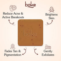 BAKE De-Tan Scrub Coffee Soap with Kojic Acid for Pigmentation, Dark Spots & Tan Removal -Pack of 2 100g x 2 - 3