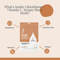 BAKE L-Glutathione Serum Sheet Mask with Vitamin C for Pigmentation & Glowing Skin - 20ml - 2