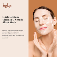 BAKE L-Glutathione Serum Sheet Mask with Vitamin C for Pigmentation & Glowing Skin - 20ml - 3