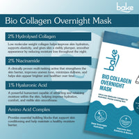 BAKE Bio Collagen Overnight Hydrogel Mask with Niacinamide for Deep Hydration, Firming & Plump Skin - 40g Pack of 1 - 5