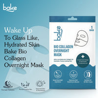 BAKE Bio Collagen Overnight Hydrogel Mask with Niacinamide for Deep Hydration, Firming & Plump Skin - 40g Pack of 1 - 9