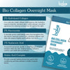 BAKE Bio Collagen Overnight Hydrogel Mask with Niacinamide for Deep Hydration, Firming & Plump Skin - 160g Pack of 4 - 5