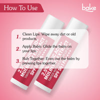 BAKE 2.5% Kojic Acid Mulberry Extract Tinted Butter Brightening Lip Balm SPF 55 PA++++ 24 Hour Moisturization For Dark, Pigmented, Dry & Flaky Lips - 5g - 7