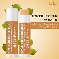 BAKE 10% L-Ascorbic Acid Tinted Lip Balm with SPF 55 PA++++ & 24H Moisturization for Dark, Pigmented, Dry & Chapped Lips – 5g - 5