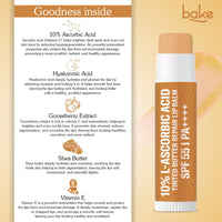 BAKE 10% L-Ascorbic Acid Tinted Lip Balm with SPF 55 PA++++ & 24H Moisturization for Dark, Pigmented, Dry & Chapped Lips – 5g - 6