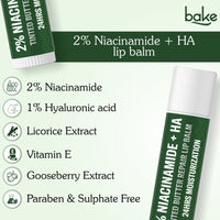 BAKE 2% Niacinamide + Hyaluronic Acid Tinted Butter Brightening Lip Balm – 24H Moisturization for Dark, Pigmented, Dry & Flaky Lips – 5g - 6