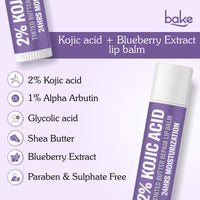 BAKE 2% Kojic Acid Tinted Butter Lip Brightening Balm with 1% Alpha Arbutin – 24H Moisturization for Dark, Pigmented, Dry & Flaky Lips – 5g - 3