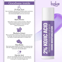 BAKE 2% Kojic Acid Tinted Butter Lip Brightening Balm with 1% Alpha Arbutin – 24H Moisturization for Dark, Pigmented, Dry & Flaky Lips – 5g - 4
