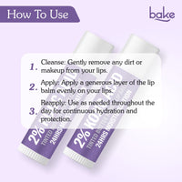 BAKE 2% Kojic Acid Tinted Butter Lip Brightening Balm with 1% Alpha Arbutin – 24H Moisturization for Dark, Pigmented, Dry & Flaky Lips – 5g - 5